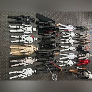 Star Wars 12” Figure Lot (26) Darth Vader, Stormtroopers, Kylo Ren Complete